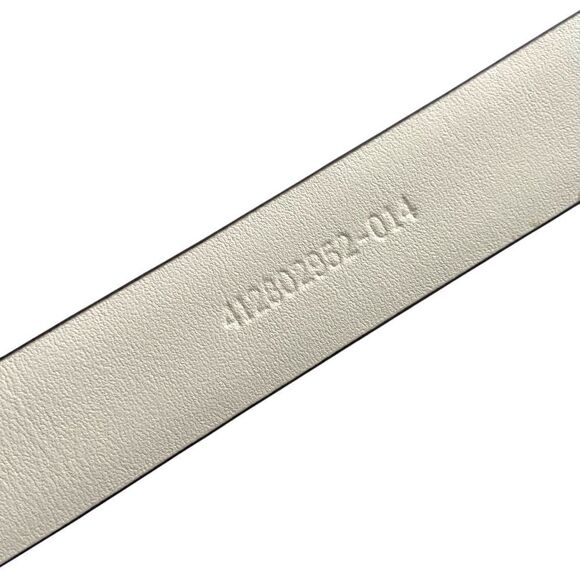 Lauren Ralph Lauren Gold Charm Saffiano White Leather Belt in Size L - 44.5 in main image 5